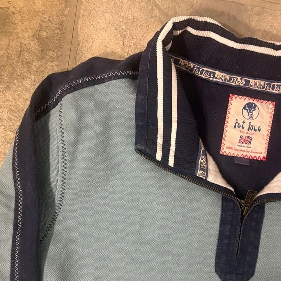 EUC!  Men’s Fat Face Navy and Cream Airlie Pullover - only worn twice! - Picture 4 of 5